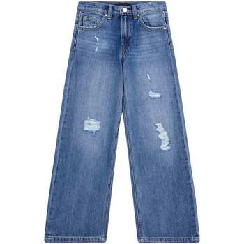 Abbigliamento Bambina Jeans Guess Jeans svasati a vita alta con usure J4RA09D45E0 Blu