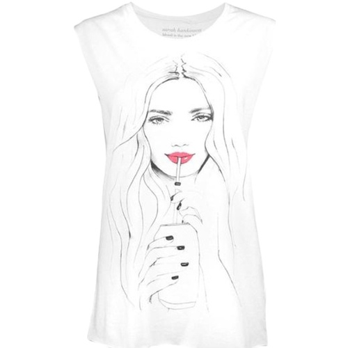 Abbigliamento Donna Top / T-shirt senza maniche Blood Is The New Black Soda Pop! Bianco