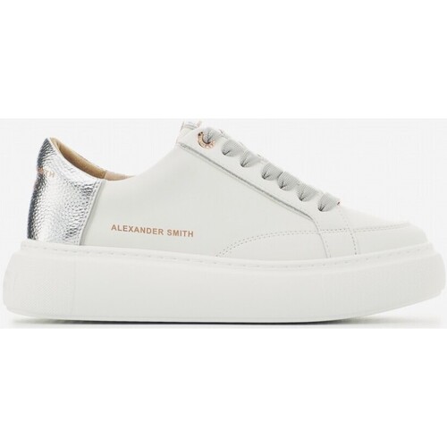 Scarpe Donna Sneakers Alexander Smith GREENWICH WOMAN WHITE SILVER Bianco