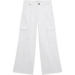 Abbigliamento Bambina Pantaloni Guess Pantalone cargo sateen J4RB14WEHD0 Bianco