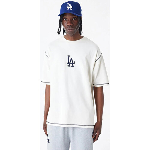 Abbigliamento Uomo T-shirt maniche corte New-Era OVERSIZE LA DODGERS MLB WORLD SERIES Bianco