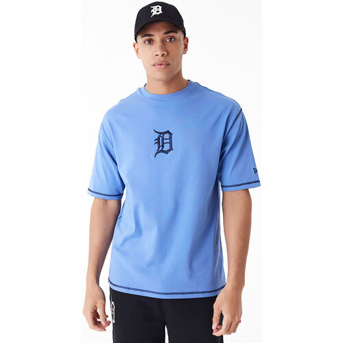 Abbigliamento Uomo T-shirt maniche corte New-Era OVERSIZE DETROIT TIGERS MLB WORLD SERIES Blu