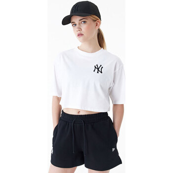 Abbigliamento Donna T-shirt maniche corte New-Era T-SHIRT CROP NEW YORK YANKES  MLB LIFESTYLE Bianco