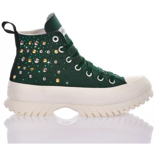 Scarpe Donna Sneakers Converse Lugged Green Christmas 