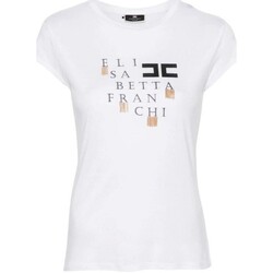 Abbigliamento Donna T-shirt maniche corte Elisabetta Franchi  Bianco