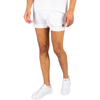 Abbigliamento Uomo Shorts / Bermuda Fila Pantaloncini in felpa con 4 tasche in spugna a righe Hightide Bianco