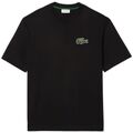 Image of T-shirt Lacoste T-shirt Loose Fit Large Crocodile Uomo Black