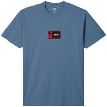 Abbigliamento Uomo T-shirt maniche corte Obey T-shirt Half Icon Uomo Pigment Coronet Blue Blu
