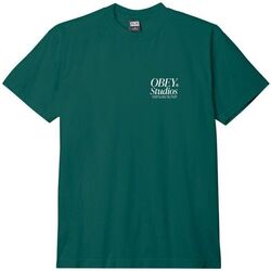 Abbigliamento Uomo T-shirt maniche corte Obey T-shirt Studios Icon Uomo Adventure Green Verde