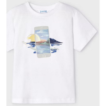 Abbigliamento Unisex bambino T-shirt maniche corte Mayoral ATRMPN-44161 Bianco