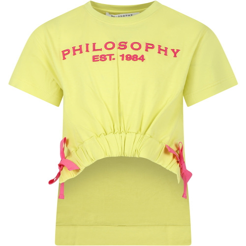 Abbigliamento Bambina T-shirt maniche corte Philosophy PFTS013 0 JF003 1064 Giallo