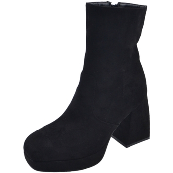 Image of Tronchetti Malu Shoes Scarpe Scarpe tronchetto stivaletto in camoscio nero donna tacco alto