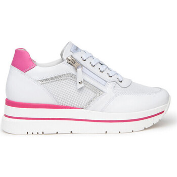 Scarpe Donna Sneakers NeroGiardini sneakers bianca zip e strass E409830D707 Bianco