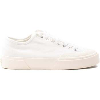 Scarpe Uomo Sneakers Superga 2432 Works Low Cut Brokentwill Bianco Bianco