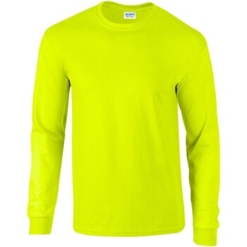 Abbigliamento T-shirts a maniche lunghe Gildan Ultra Verde