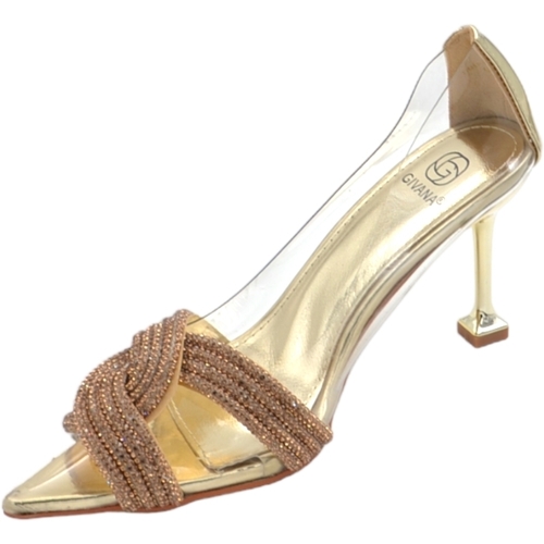 Scarpe Donna Décolleté Malu Shoes Decollete scarpa donna a punta trasparente con nodo oro gioiell Oro