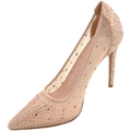 Image of Scarpe Malu Shoes Decollete scarpa donna elegante oro rosa con trasparenze e bril
