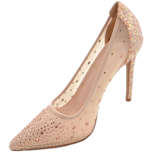 Scarpe Donna Décolleté Malu Shoes Decollete scarpa donna elegante oro rosa con trasparenze e bril Rosa