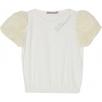 Abbigliamento Bambina T-shirt maniche corte Miss Blumarine IA4071J5003 Bianco