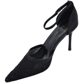 Scarpe Donna Décolleté Malu Shoes Scarpe decollete donna elegante punta in tessuto nero con trasp Nero