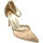Scarpe Donna Décolleté Malu Shoes Scarpe decollete donna elegante punta tessuto oro gold traspare Oro