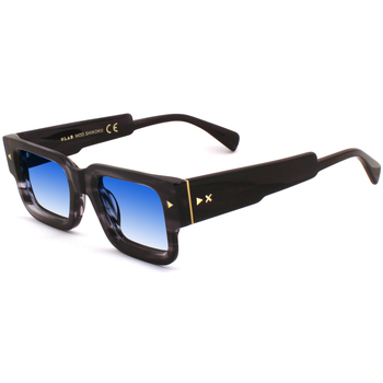 Orologi & Gioielli Occhiali da sole Xlab SHIKOKU Occhiali da sole, Grigio strisciato/Azzurro, 50 Blu