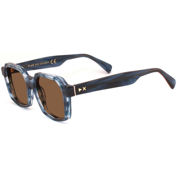 Orologi & Gioielli Occhiali da sole Xlab SELANDIA Occhiali da sole, Blu striato/Marrone, 53 mm Blu