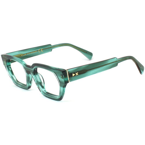 Orologi & Gioielli Occhiali da sole Xlab MADURA antiriflesso Occhiali Vista, Verde strisciato, 5 Verde