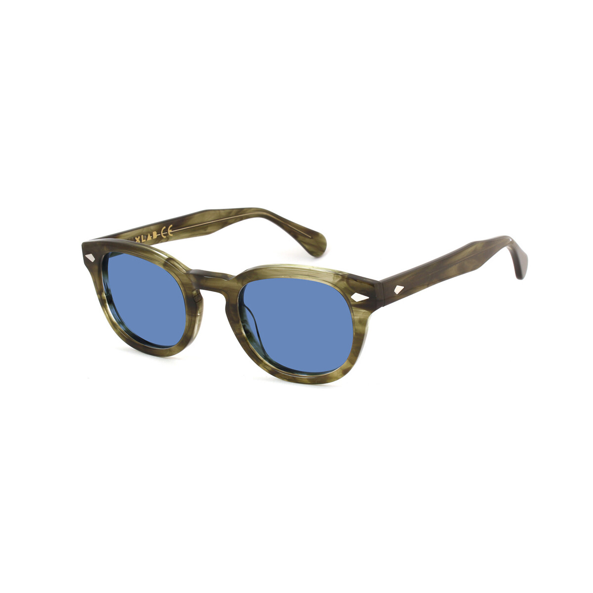 Orologi & Gioielli Occhiali da sole Xlab 8004 stile moscot Occhiali da sole, Verde strisciato/Azzurro Altri