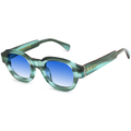 Image of Occhiali da sole Xlab SUMBAWA Occhiali da sole, Verde strisciato/Azzurro, 48