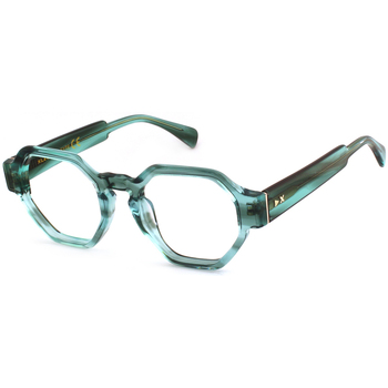 Orologi & Gioielli Occhiali da sole Xlab LEYTE Occhiali da sole, Verde strisciato/Marrone, 51 mm Altri
