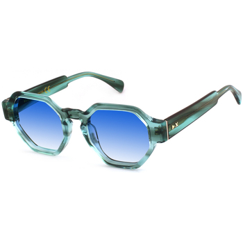 Image of Occhiali da sole Xlab LEYTE Occhiali da sole, Verde strisciato/Azzurro, 51 mm