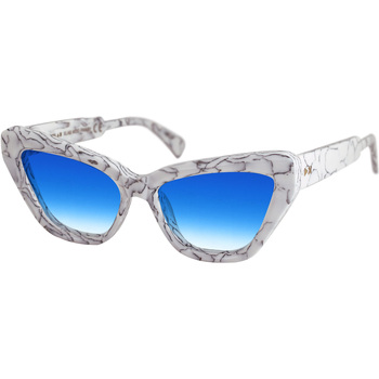 Orologi & Gioielli Donna Occhiali da sole Xlab PANAY Occhiali da sole, Marmo Bianco/Azzurro, 54 mm Altri