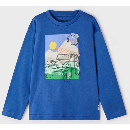 Abbigliamento Unisex bambino T-shirts a maniche lunghe Mayoral ATRMPN-44174 Blu
