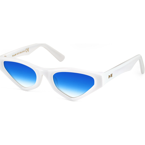 Orologi & Gioielli Donna Occhiali da sole Xlab MALDIVE Occhiali da sole, Bianco/Azzurro, 53 mm Bianco