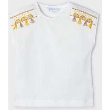 Abbigliamento Bambina T-shirt maniche corte Mayoral ATRMPN-44179 Bianco