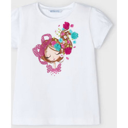 Abbigliamento Bambina T-shirt maniche corte Mayoral ATRMPN-44178 Bianco