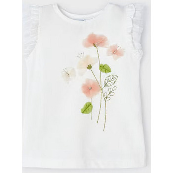 Abbigliamento Bambina T-shirt maniche corte Mayoral ATRMPN-44177 Bianco