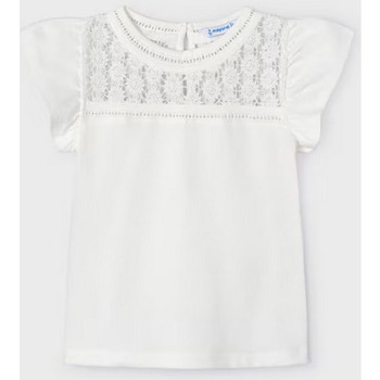 Abbigliamento Bambina T-shirt maniche corte Mayoral ATRMPN-44176 Bianco
