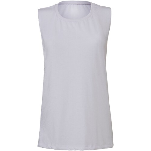 Abbigliamento Donna Top / T-shirt senza maniche Bella + Canvas Flowy Bianco