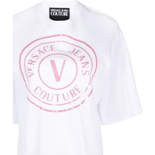 Abbigliamento Donna T-shirt maniche corte Versace Jeans Couture 76hahg05-cj00g-003 Bianco