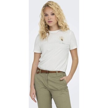Abbigliamento Donna T-shirt & Polo Only 15316706 KITA Bianco