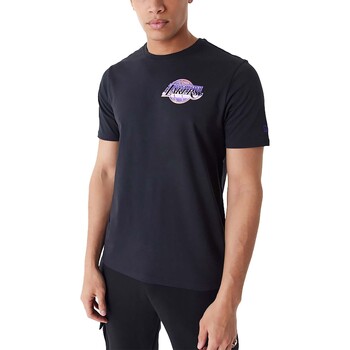 Abbigliamento Uomo T-shirt & Polo New-Era Nba Holographic Os Tee Loslak  Blktrp Nero