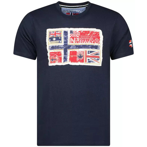 Abbigliamento Uomo T-shirt maniche corte Geographical Norway T-shirt JPEPE Blu