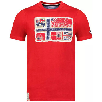 Abbigliamento Uomo T-shirt maniche corte Geographical Norway T-shirt uomo  JPEPE Rosso
