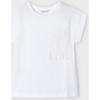 Abbigliamento Bambina T-shirt maniche corte Mayoral ATRMPN-44186 Bianco