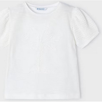 Abbigliamento Bambina T-shirt maniche corte Mayoral ATRMPN-44184 Bianco