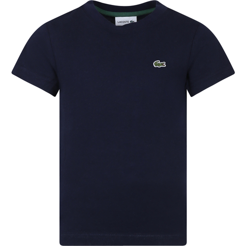 Abbigliamento Unisex bambino T-shirt maniche corte Lacoste TJ1122 166 Blu