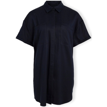 Vila Harlow 2/4 Oversize Shirt - Sky Captain Blu