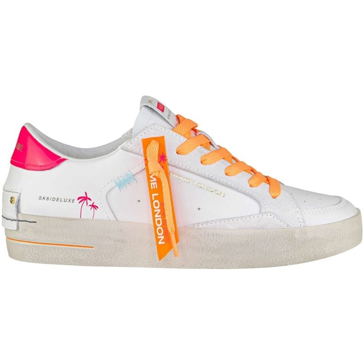 Scarpe Donna Sneakers basse Crime London SK8 DELUXE D Sneakers Donna bianco/arancio Multicolore